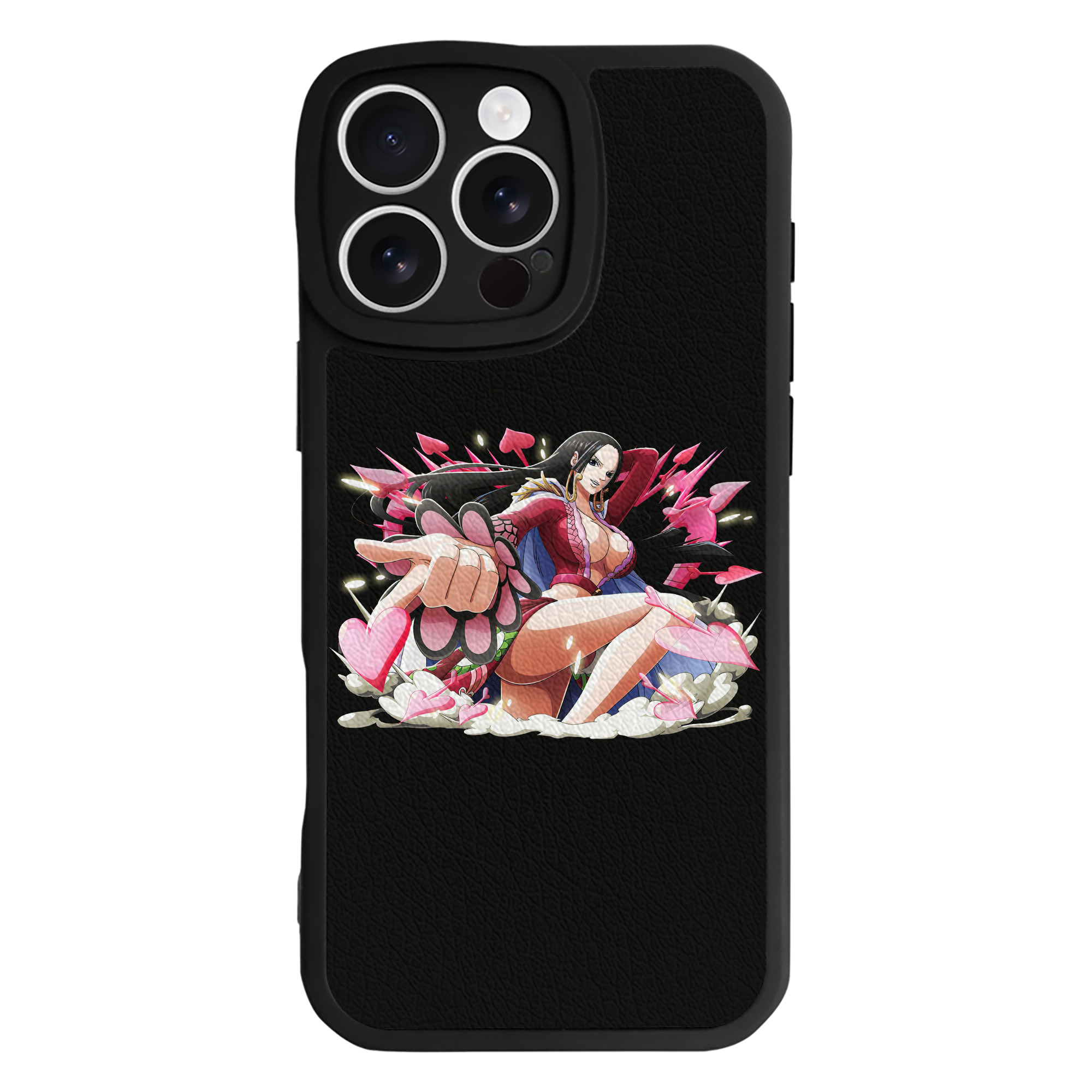 （画像用） ワンピース ボア・ハンコック ONE PIECE Boa·Hancock 【iPhone 16シリーズ対応】シリコンスマホケース（レザー調） 材質：シリコン